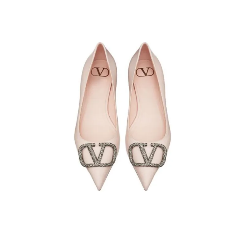 Valentino VLogo Signature Slim Heel High Heels Women's Light Pink-3