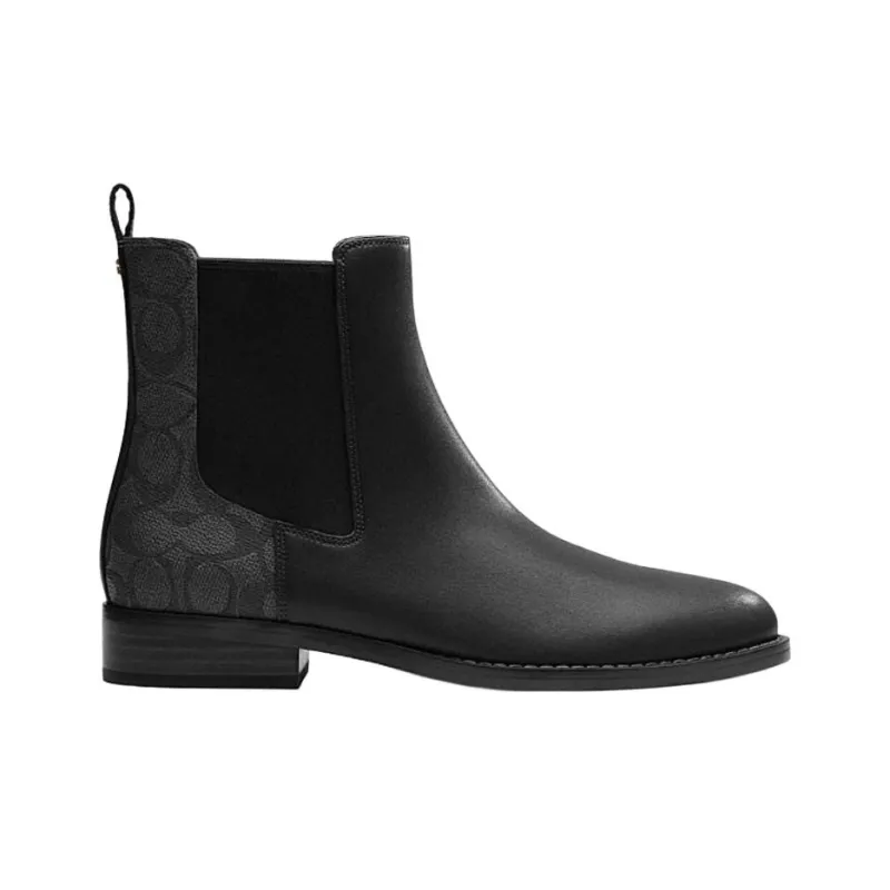 COACH Short Chelsea Boots Women's Black-1