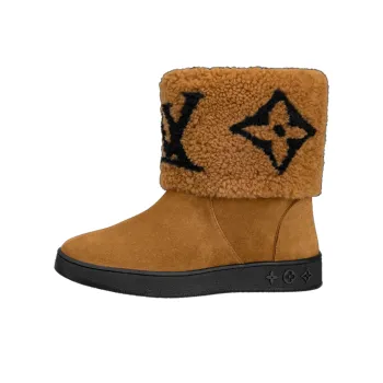 LOUIS VUITTON Snowdrop Warm Coverage Short Snow Boots Women's Yellow