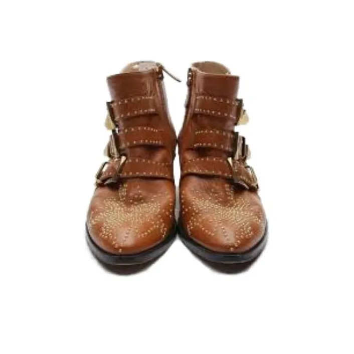 Chloe Susanna Ankle Boots Women's Brown-4