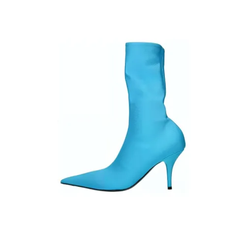 Balenciaga Knife Ankle Boots Women's Sky Blue