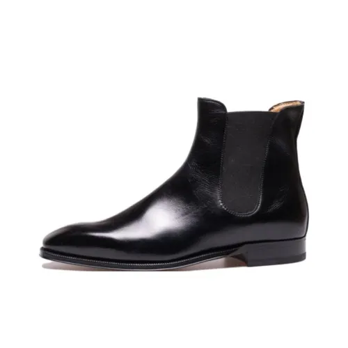 Enzo Bonafe Crew Chelsea Boots 3cm Men's Black