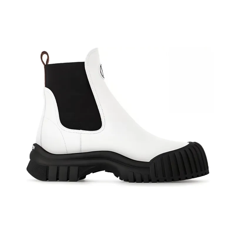 LOUIS VUITTON Ruby Flat Ankle Boots 'White' Women's-1