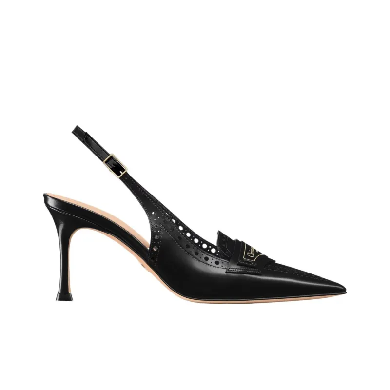 DIOR Boy Slim Heel High Heels 8cm Women's Black-1
