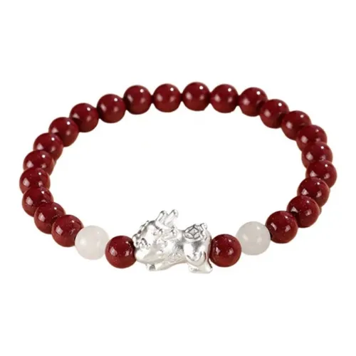 Strange Snow Reconstructed Cinnabar Bracelets Unisex