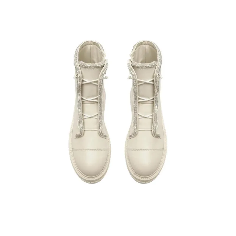 Schutz Amirah Ankle Boots 5cm Women's White-4