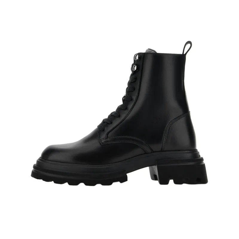 HOGAN Chunky Sole Lace Up Ankle Boots Women's-0