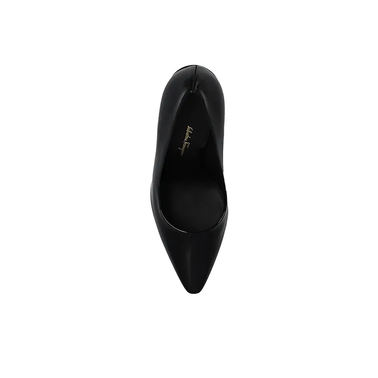 FERRAGAMO Justina Slim Heel High Heels 12cm Women's Black-3