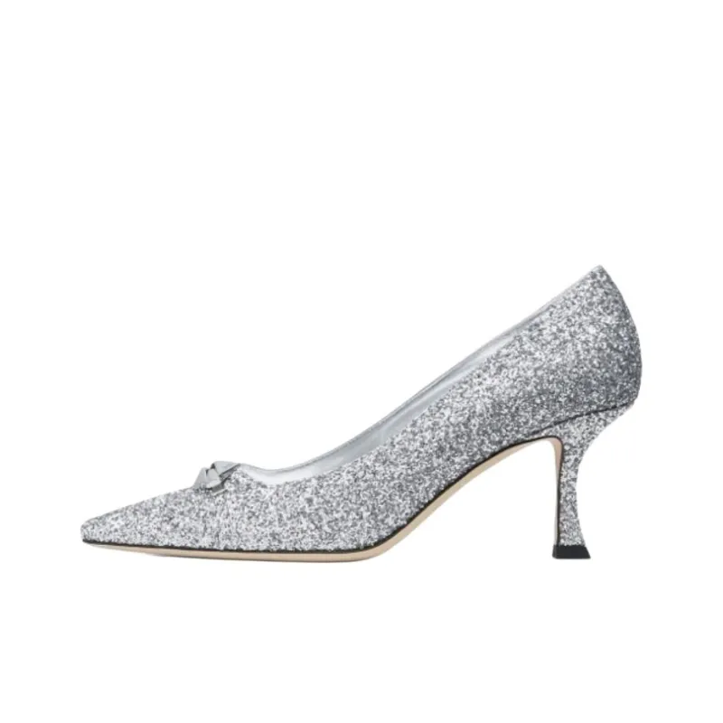 Jimmy Choo Ryker Slim Heel High Heels 7cm Women's Silver-0