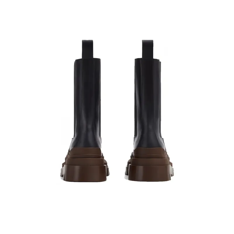 Bottega Veneta Tire Chelsea Boots Women's Black Brown-3