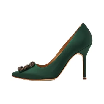 MANOLO BLAHNIK Hangisi 75mm Satin Pumps