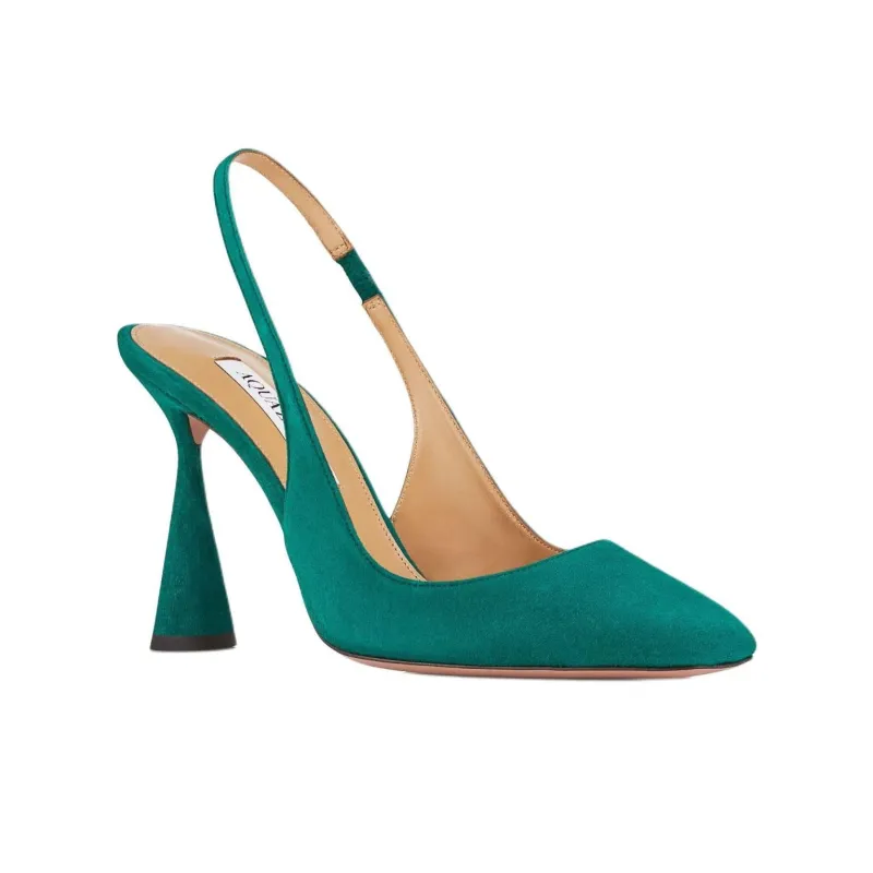 AQUAZZURA Amore Irregular Heel High Heels 9.5cm Women's Green-2