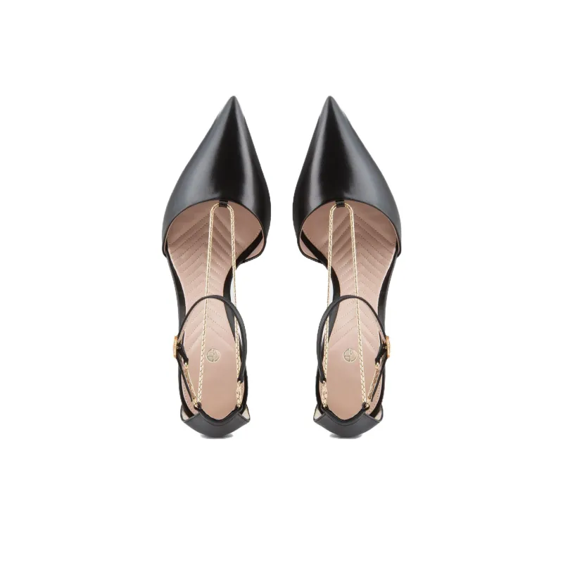 Giorgio Armani 90mm Pointed-toe Leather Pumps-2