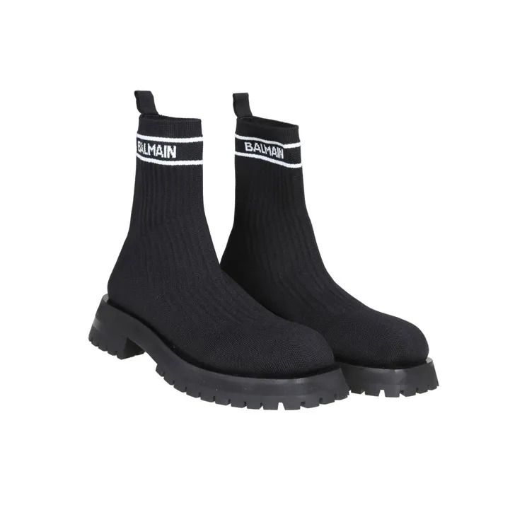 BALMAIN Ankle Boots Men's Black-2