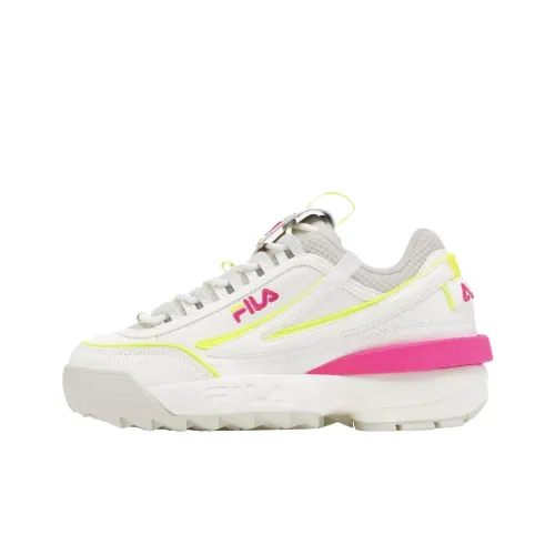 FILA Disruptor 2 Wear-resistant And Lightweight Low-Top Running Shoes Women's White