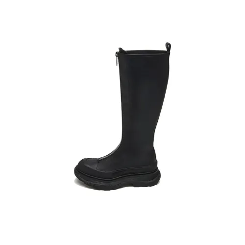Alexander McQueen Tread Slick Front-Zipped Boots Women's