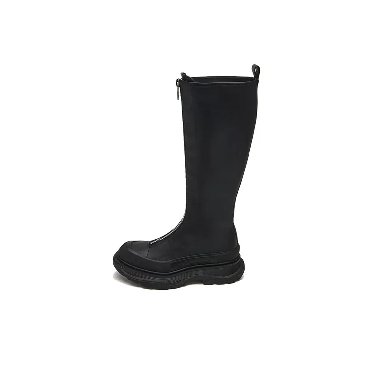 Alexander McQueen Tread Slick Front-Zipped Boots Women's-0