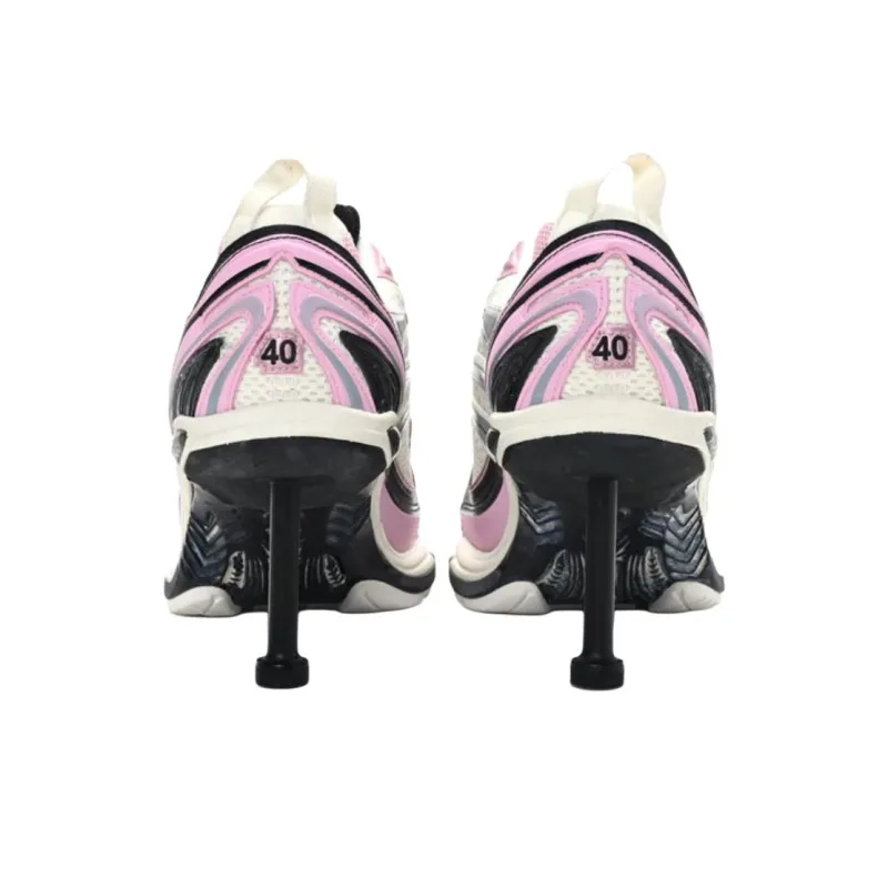 Balenciaga X Pander Sneaker Heels 'White Pink Black' Women's-3