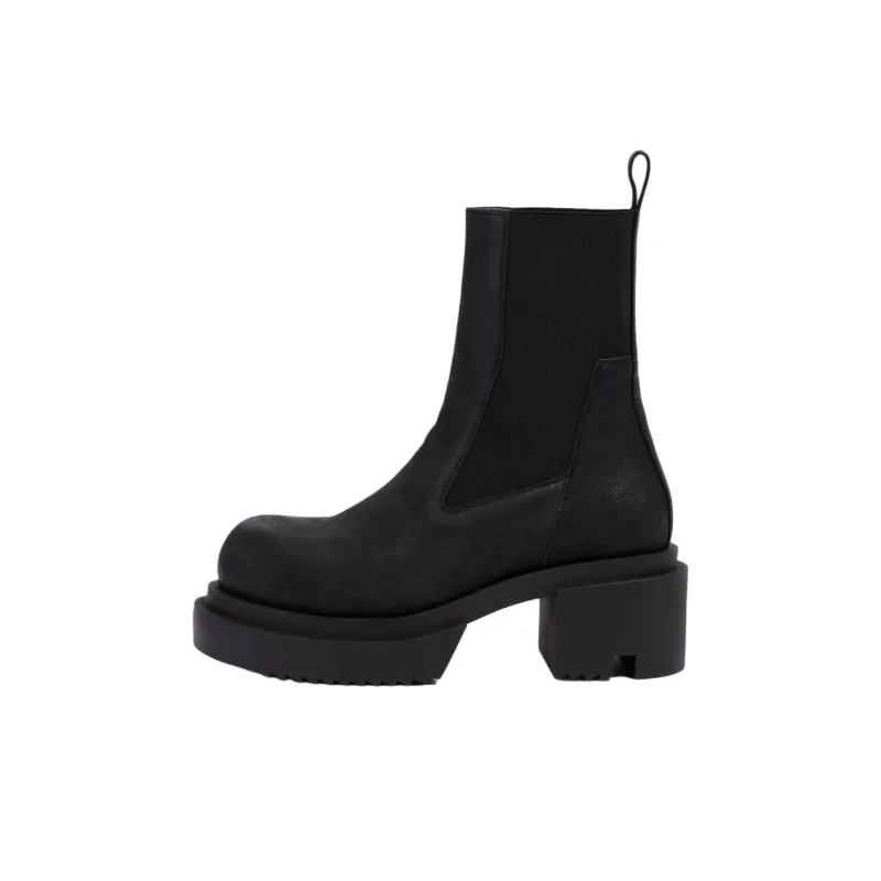 RICK OWENS/RO Beatle Short Chelsea Boots 7.5cm Men's Black-0
