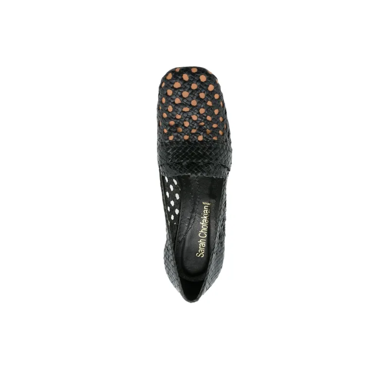 Sarah Chofakian Scarpin Normandie Chunky Heel High Heels Women's Black-4