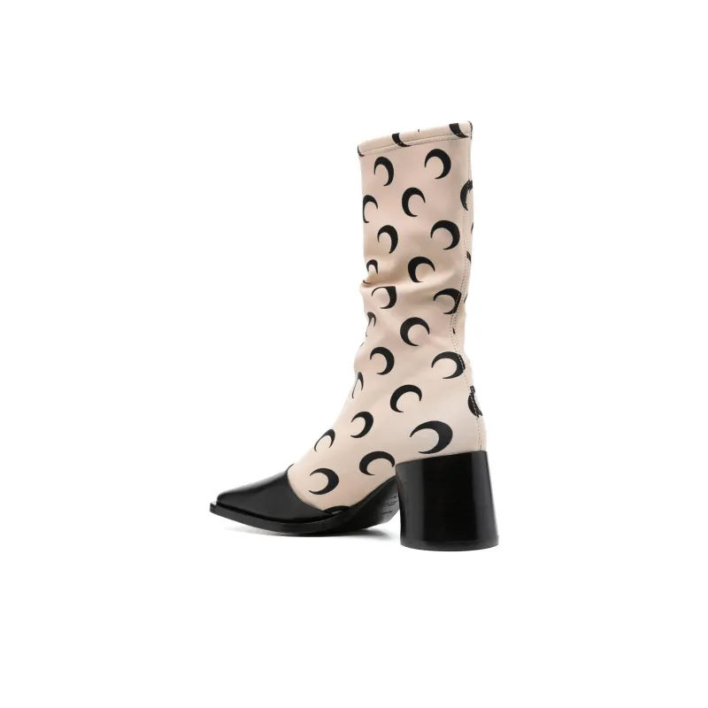 marine serre Regenerated All Over Moon Jersey Boots-3