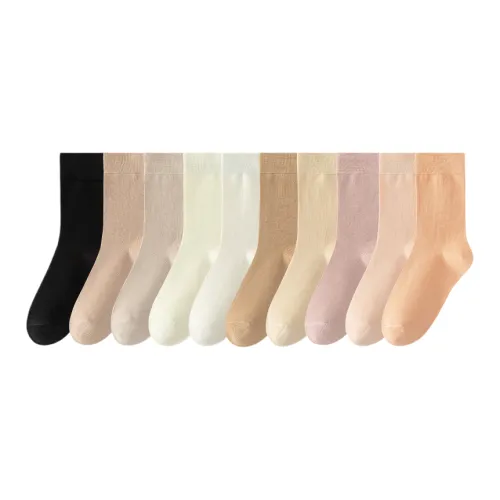 Lan Miao Mid Calf Socks Women's 10 Pack