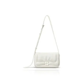 JUST STAR Artificial Leather Cloud Bag Crossbody Bag Shoulder Bag Women's Gardenia White/Taro Purple/Midnight Black