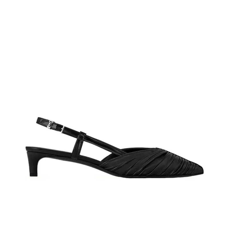 LOUIS VUITTON Allure Slim Heel High Heels 3.5cm Women's Black-1