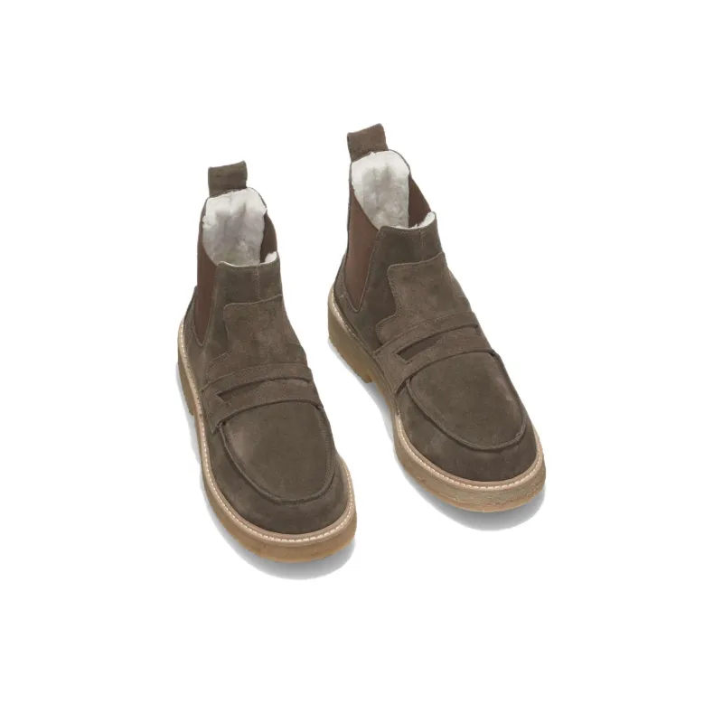 Inuikii Short Chelsea Boots Men's Brown-2
