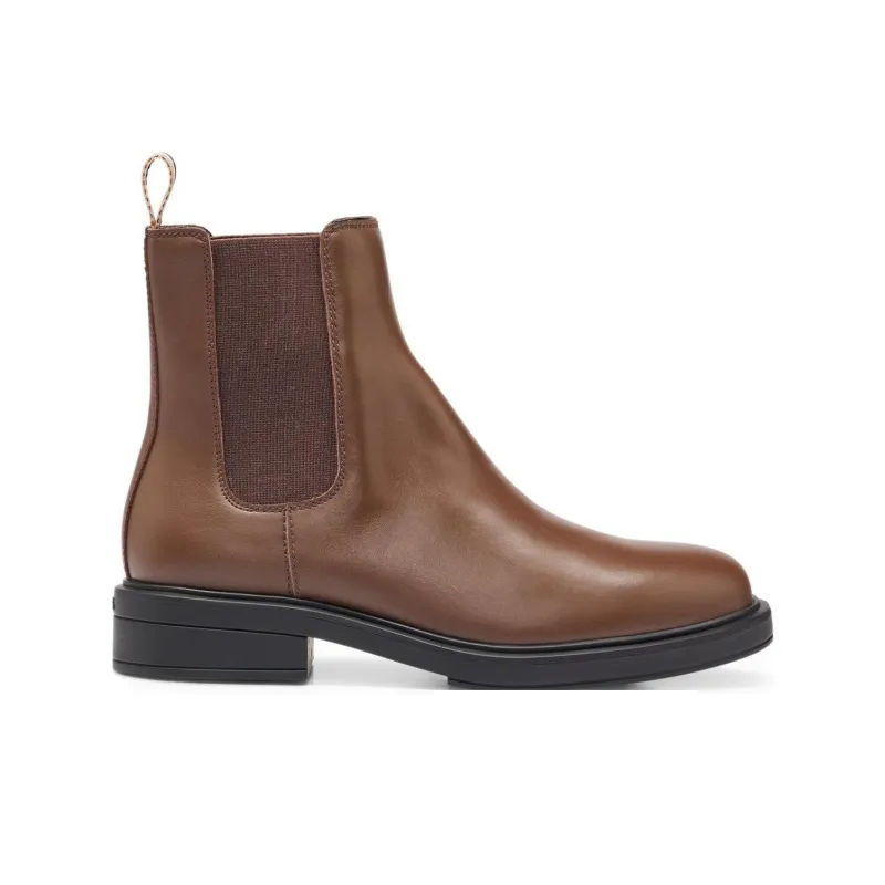 HUGO BOSS Short Chelsea Boots Women's Brown-1