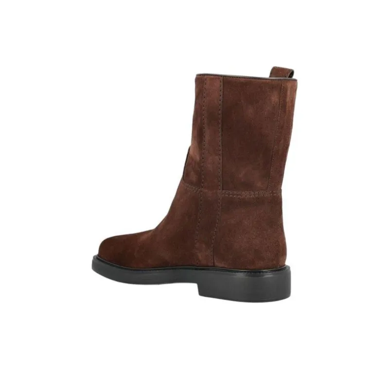 TOD'S T Plaque Round Toe Ankle Boots Women's-4