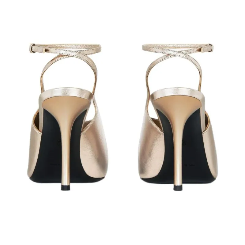 GIVENCHY Slim Heel High Heels 9.65cm Women's Dark Gold-4