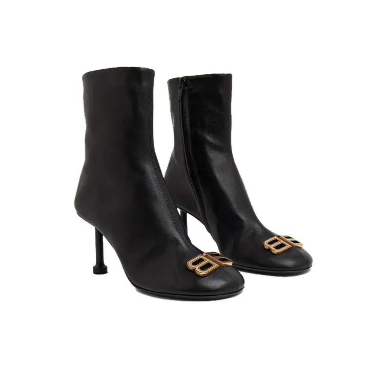 Balenciaga Groupie Heeled Ankle Boots Women's-2