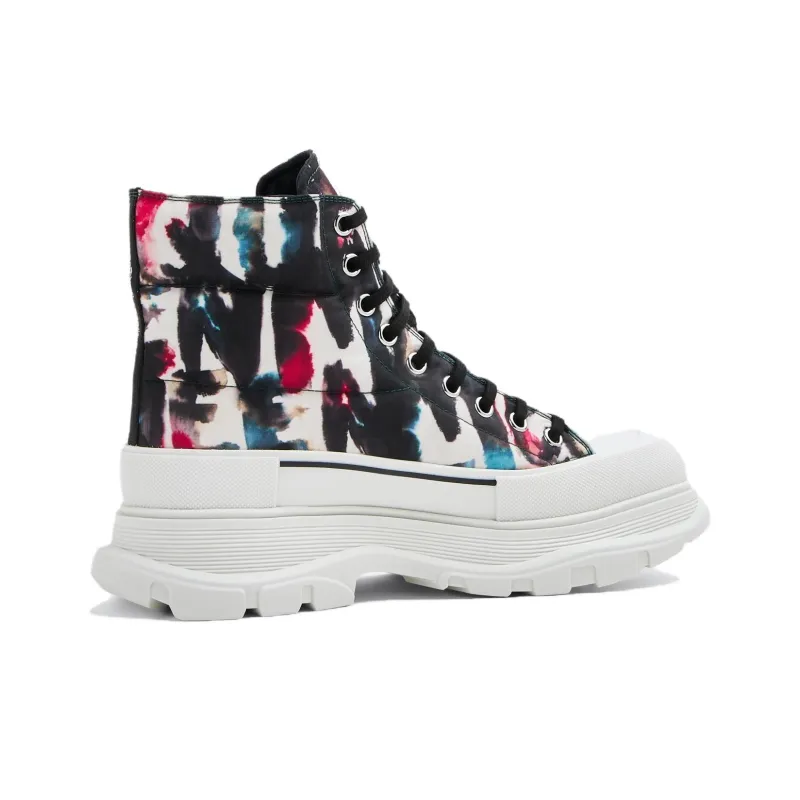 Alexander McQueen Graffiti Print High-Top Sneakers-3