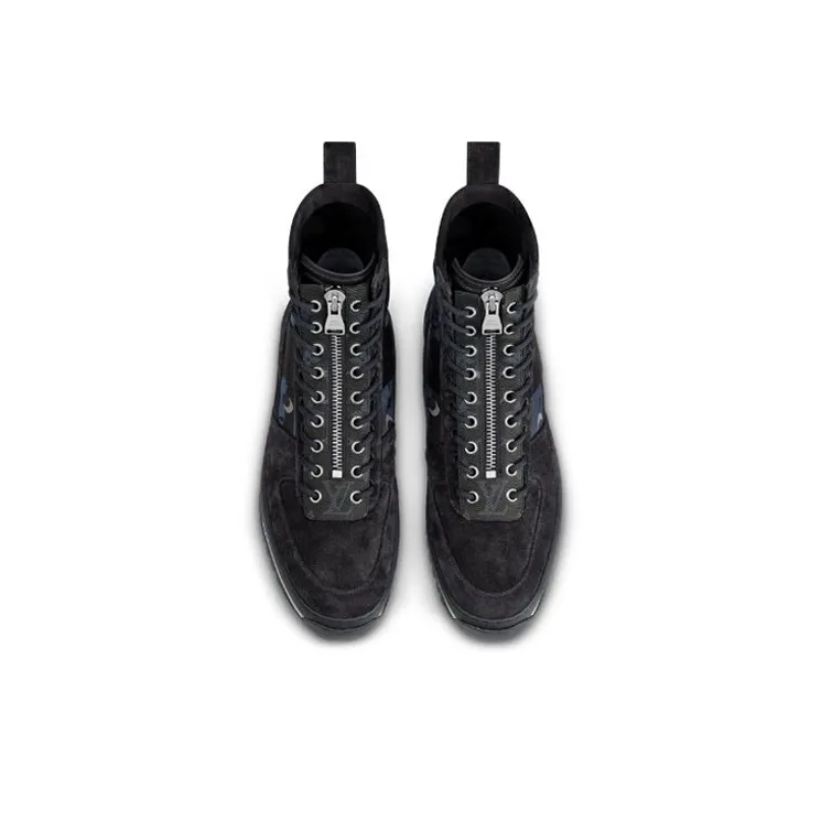 LOUIS VUITTON Harlem Ankle Sneakers 'Blue Black'-3