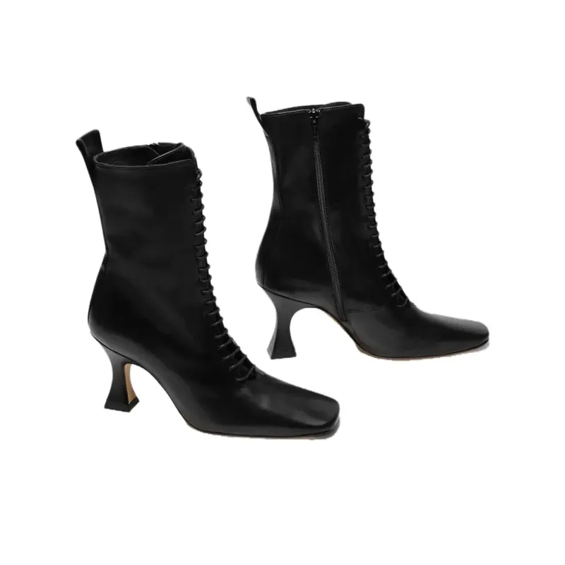 MIISTA Ankle Boots Women's Black-2