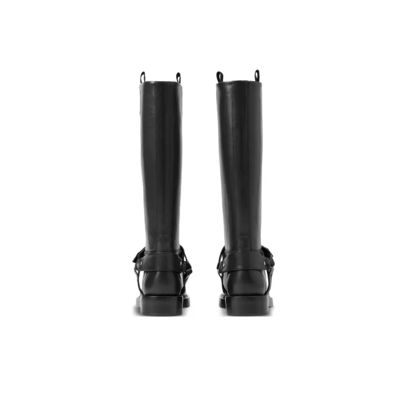 Burberry Saddle Knee high Leather Boots Women's-5