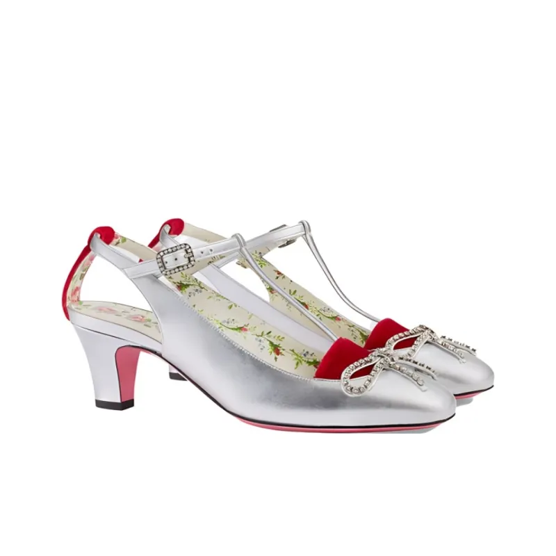 GUCCI High Heels Women's Silver-2