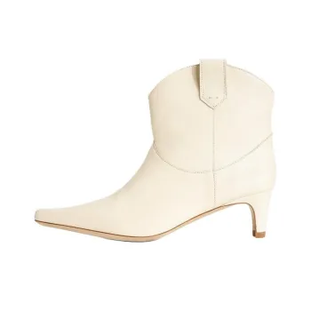 Staud Western Wally Ankle Boots 5.5cm Women's White