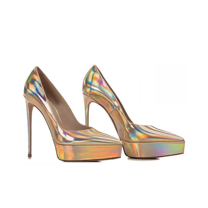 Le Silla Uma Slim Heel High Heels 14cm Women's Nude-2