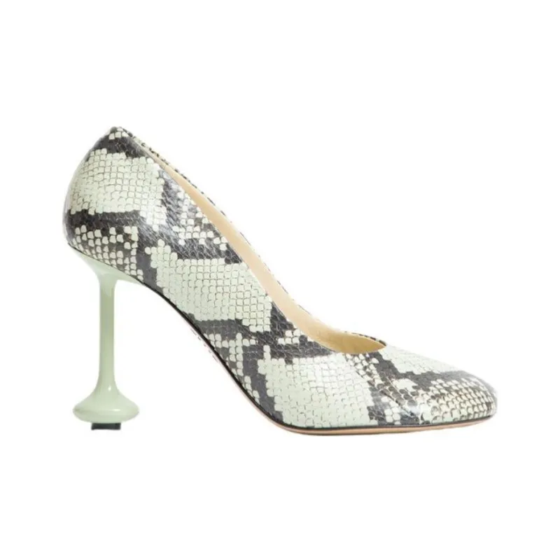 LOEWE Toy Irregular Heel High Heels 9cm Women's Green-1
