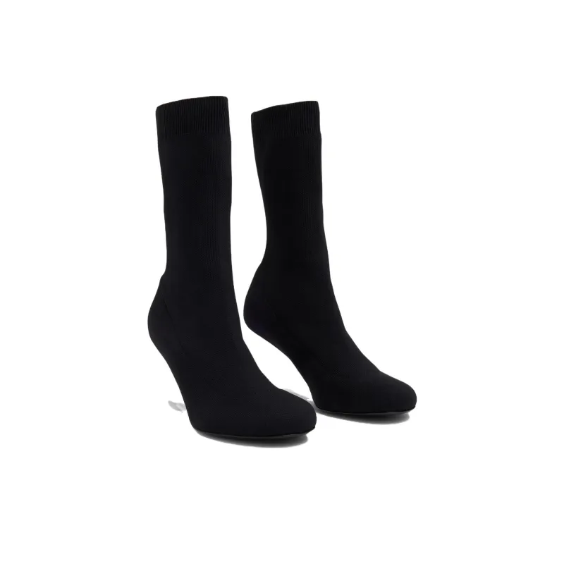 Alexander McQueen Knitted Round Toe Boots Women's-3
