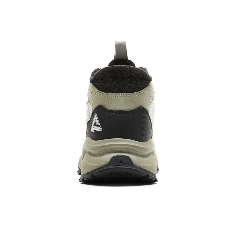 PEAK Anti Slip And Wear Resistant Rebound High Top Casual Shoes Men's Light Gray Green-5