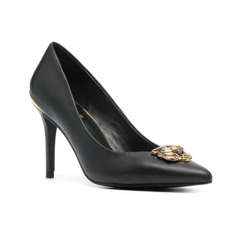 Just Cavalli Tiger Head-motif 95mm Leather Pumps-1
