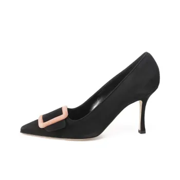 MANOLO BLAHNIK High Heels 9cm Women's Black