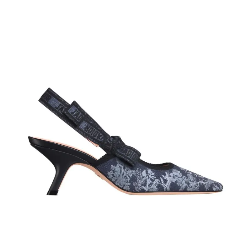 DIOR J'Adior Irregular Heel High Heels 6.5cm Women's Blue-3