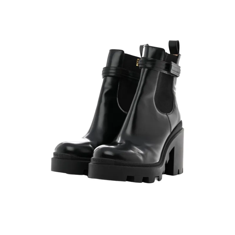 GUCCI Short Chelsea Boots Women's Black-2