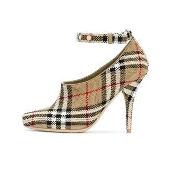 Burberry Cone Heel High Heels 10cm Women's Beige