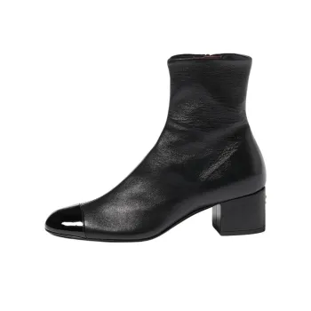 CHANEL Ankle Boots 5cm Women's Black