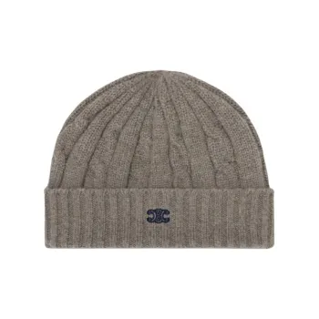 CELINE Cashmere Beanies Men's Brown